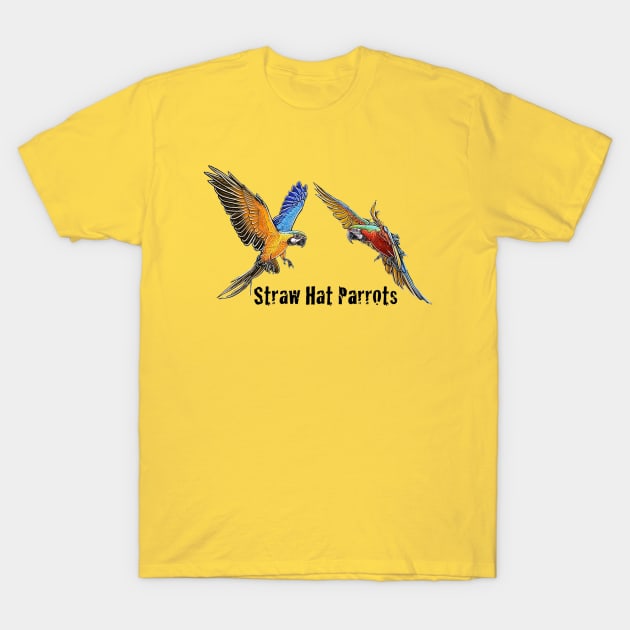 Straw Hat Parrots Luffy and Zoro: Color T-Shirt by Straw Hat Parrots